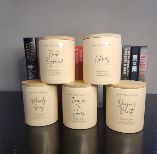 Book Drop 12oz Candles (Cream Jars)