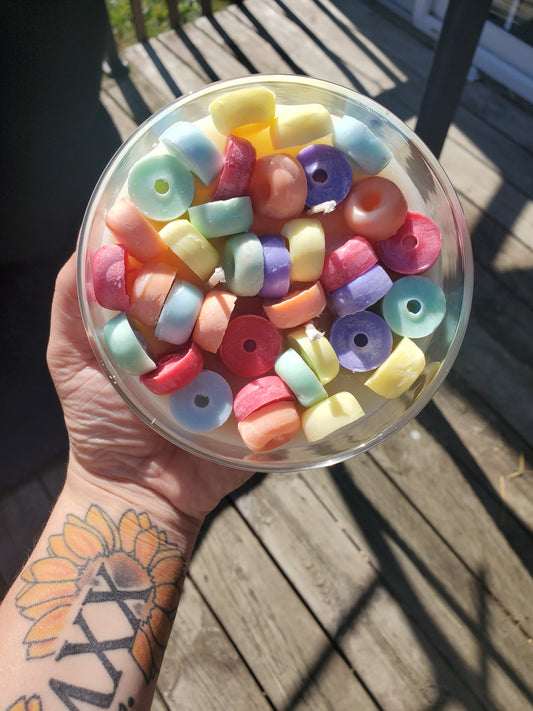 Fruit Loops Cereal Bowl Candle