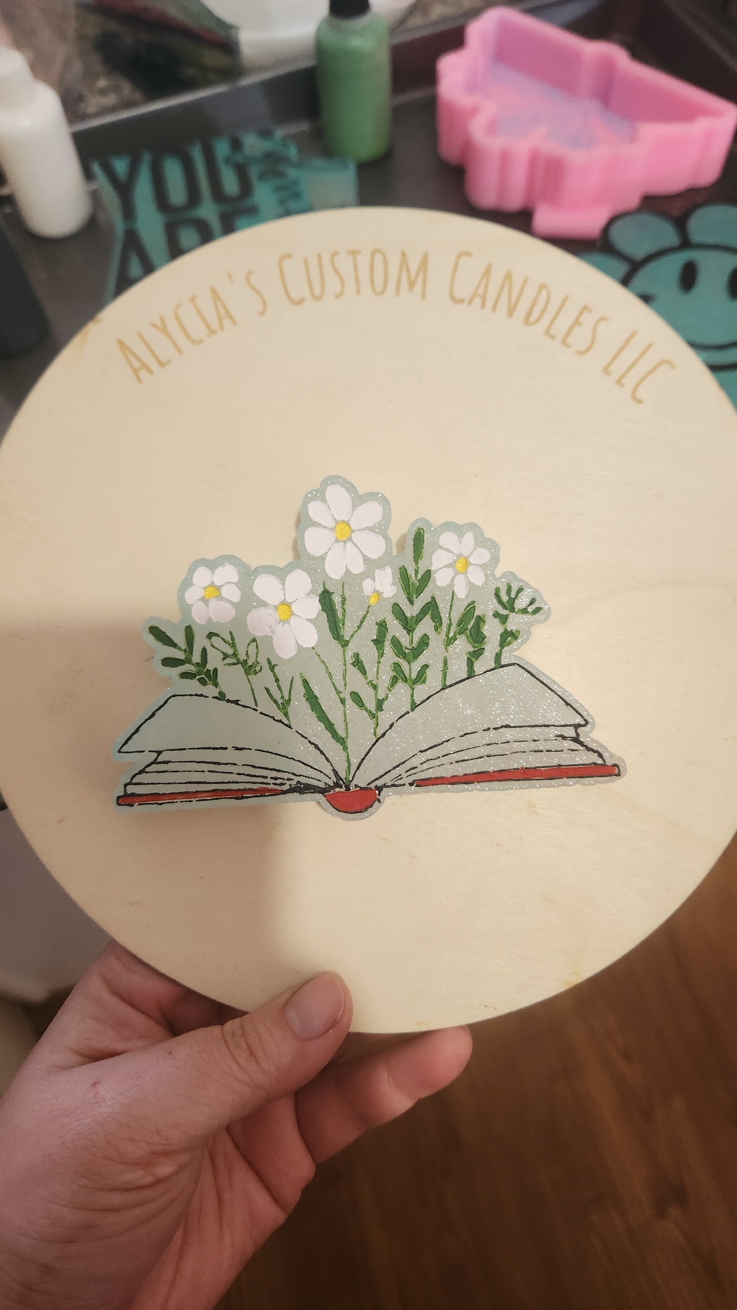 Book with Flowers Freshie